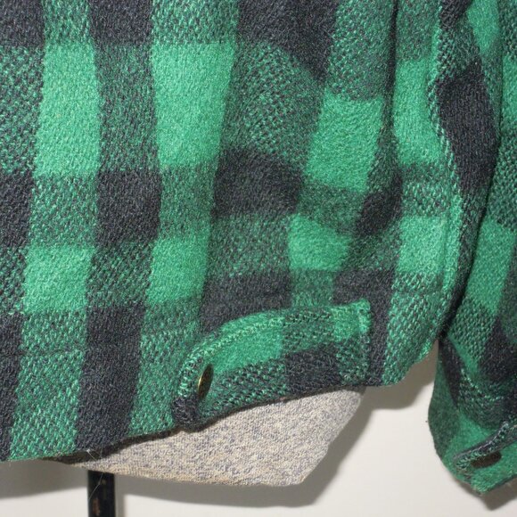 Vintage Ak-Jac Wool Jacket Men’s Green Black Plaid Hunting Chore Mackinaw SMALL - Picture 6 of 9